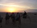 Coucher de soleil sur le desert